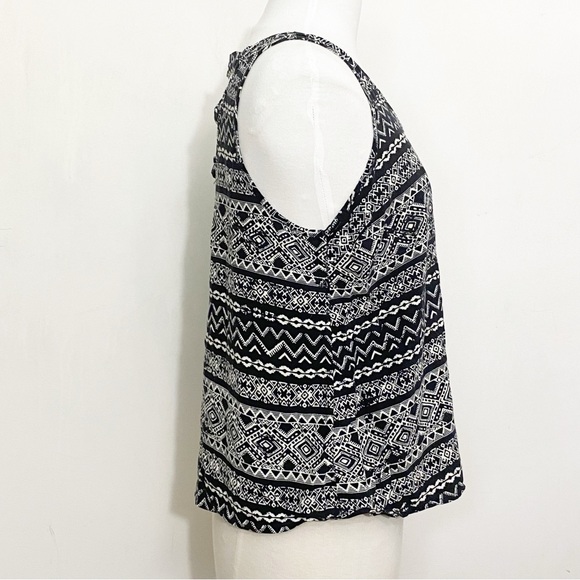 DECREE strappy back southwest print stripe rayon sleeveless swing top XL - Picture 2 of 6